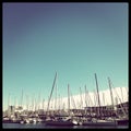 Boats in Barcelona Marina