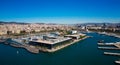 Barcelona marina port from above Royalty Free Stock Photo