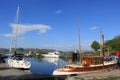 Boats in basin, Crinan canal, Argyll and Bute Royalty Free Stock Photo