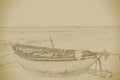 Boats on the beach of Da Nang city, Vietnam