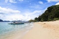 Boats on the beach of El Nido, Philippines