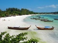 Boats at the beach on Lipe island, Thailand