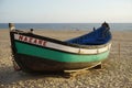 Boats on the beach in Nazare, Portugal