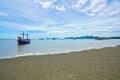 Boats at the beach in Pran Buri, Thailand Royalty Free Stock Photo
