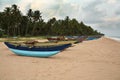 Boats on the beach of Sri Lanka