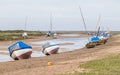 Boats beached at Blakeney