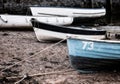 Boats Beached At Low Tide On Teignmouth & x27;Back Beach& x27; In Devon