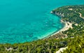 Boats in a beautiful bay. Samos, Greece. Royalty Free Stock Photo