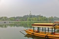 Boats in Beihai Park Royalty Free Stock Photo