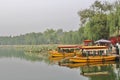 Boats in Beihai Park Royalty Free Stock Photo