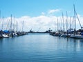 Watercraft at a Tropical Marina. Nautical scenery