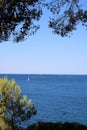 Boats on a blue Adriatic Sea near Pula, Croatia