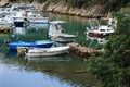 Valbiska, small port where you can take the ferry to the island Krk in Croatia Royalty Free Stock Photo