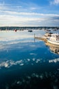 Boats in Boothbay Harbor Royalty Free Stock Photo