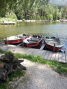 Boats in Braies lake