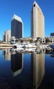 San Diego Bay, San Diego city skyline Royalty Free Stock Photo