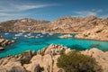 Boats at Cala Coticcio, Italy Royalty Free Stock Photo