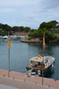 Boats in Cala en busquets Royalty Free Stock Photo