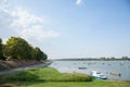 Zemun Quay Zemunski Kej in Belgrade, Serbia, on the Danube river, seen in summet during a sunny afternoon.