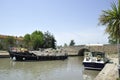 Boats at the Canal du Midi Royalty Free Stock Photo