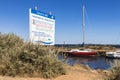 Canal du Midi and Les Onglous lighthouse, Agde, France Royalty Free Stock Photo