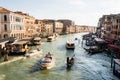 Boats in Canal Grande, Venice, Italy Royalty Free Stock Photo