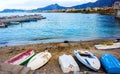 Old row boats on a beach Royalty Free Stock Photo