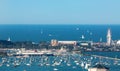 Boats in Chicago harbor