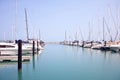 Boats at Chicago harbor Royalty Free Stock Photo