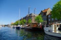 Boats in Christianshavn Canal in Copenhagen, Denmark Royalty Free Stock Photo