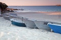 Boats White Sand Beach Royalty Free Stock Photo