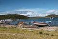 Boats in Copacabana, Bolivia Royalty Free Stock Photo