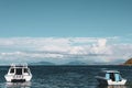 Boats in Copacabana, Bolivia Royalty Free Stock Photo