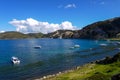 Boats in Copacabana, Bolivia Royalty Free Stock Photo