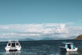 Boats in Copacabana, Bolivia Royalty Free Stock Photo