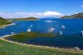 Boats in Copacabana, Bolivia Royalty Free Stock Photo