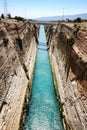 Boats in the Corinth Canal, Greece Royalty Free Stock Photo