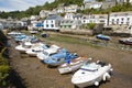 Boats Cornish harbour Polperro Cornwall Royalty Free Stock Photo