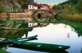 Boats at Crnojevica river, Montenegro Royalty Free Stock Photo