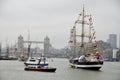 Boats decorated with flags and bunting for the Queen`s Diamond Jubilee Royalty Free Stock Photo