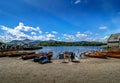 Boats on Derwent Water for Hire Royalty Free Stock Photo