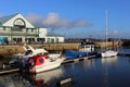 Boats in dock at Fleetwood by Freeport, Lancashire