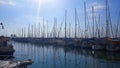 Boats dock at the marina