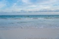 Boats docked in beautiful beach in Tulum Mexico North America Royalty Free Stock Photo