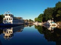 Boats Docked At Bobcaygeon, Ontario In Early Morning