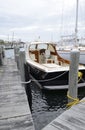 Boats docked in the harbor by Stonington Connecticut