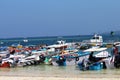 Boats docked at the jetty in Havelock Island, Andaman & Nicobar Islands,India Royalty Free Stock Photo