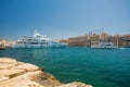 Boats docked in Kalkara and Birgu, Malta