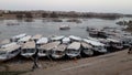 Boats docked at a Nubian village in Egypte along the Nile