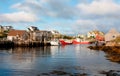 Boats Docked at Peggy Cove, Nova Scotia, Canada.